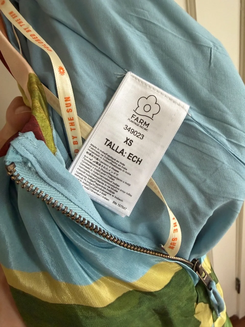 farm rio Multicolor Tropical Painting Cut-Out Buckles Maxi Dress XS - Picture 10 of 10